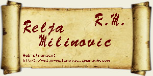 Relja Milinović vizit kartica